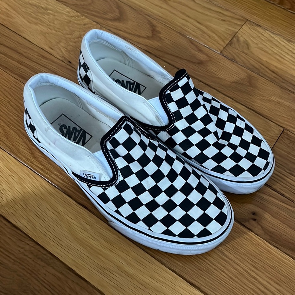 Vans Classic Slip-On Checkerboard Black & White Sneakers